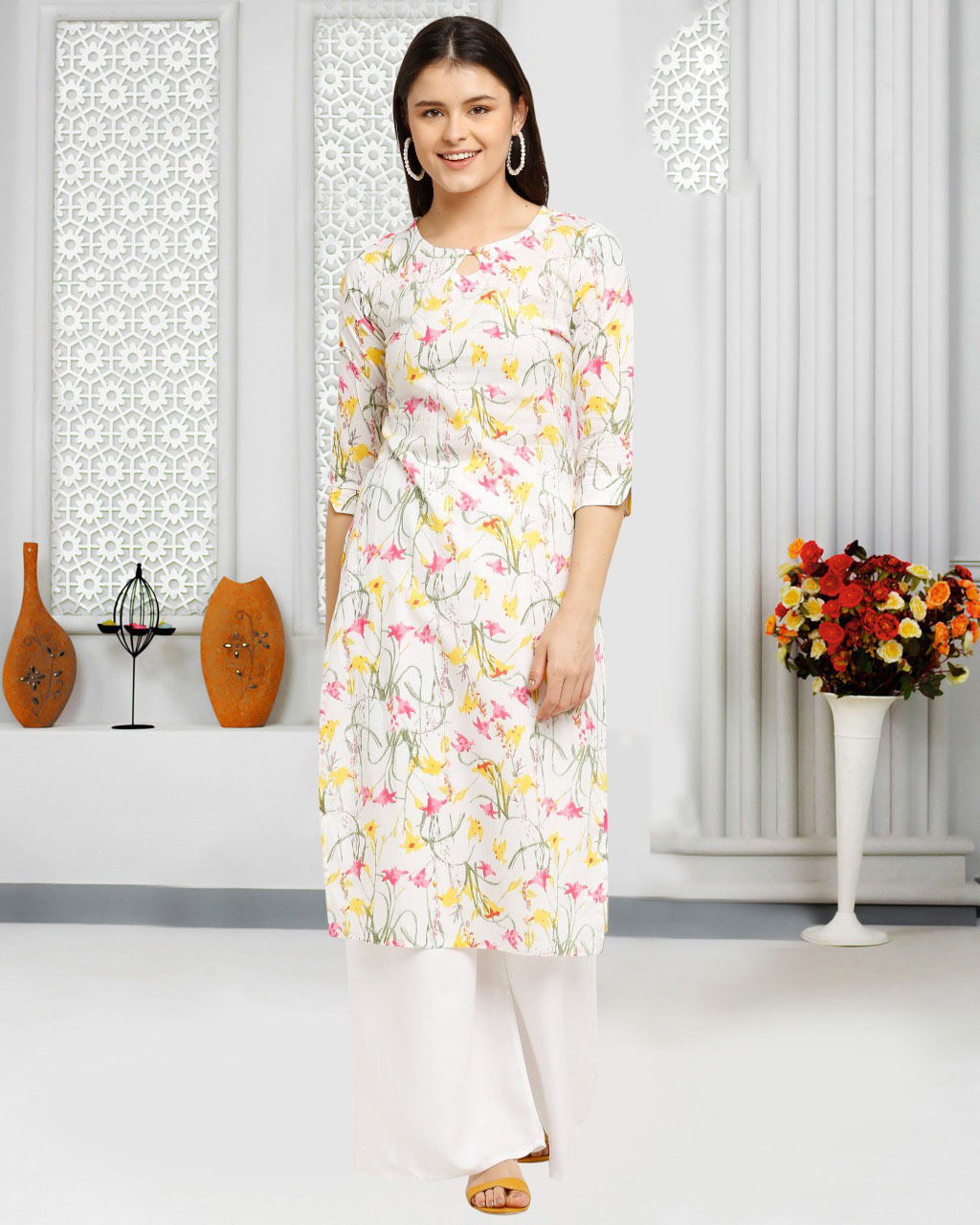 Trendy Printed 102 Daily Wear Wholesale Cotton Printed Kurtis
